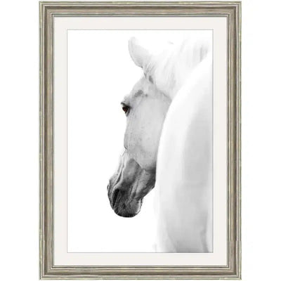 Equestrian Collection Hazenkamp Horse Picture Bild White Horse 70x90x3cm-Stil-Ambiente-P0084S