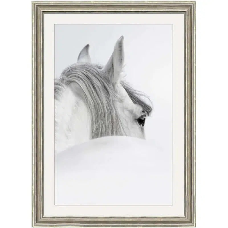 Equestrian Collection Hazenkamp Horse Picture Bild White Horse 70x90x3cm-Stil-Ambiente-P0085S