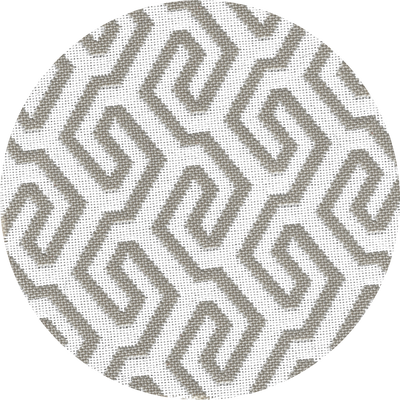 MXHOME Sonnenliege in Weiß und Beige - Outdoor-www.Stil-Ambiente.de-Lit rond - Blanc raphia + motif beige BW3