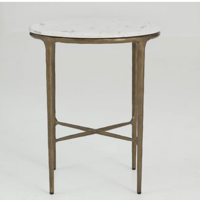 Flamant Beistelltisch MARABELLE, Metall und Marmor, rund-Stil-Ambiente-0101200807