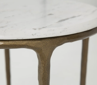 Flamant Beistelltisch MARABELLE, Metall und Marmor, rund-Stil-Ambiente-0101200807