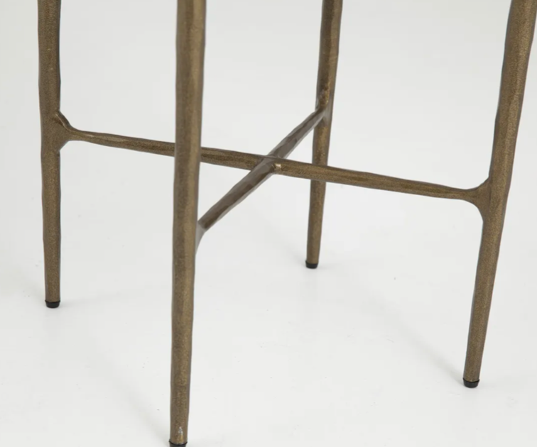 Flamant Beistelltisch MARABELLE, Metall und Marmor, rund-Stil-Ambiente-0101200807