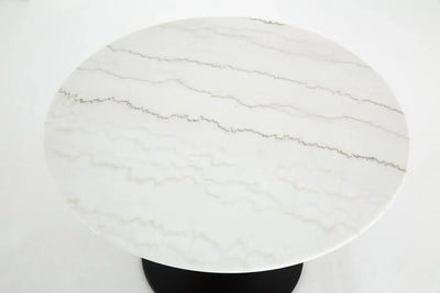 Flamant Esstisch ABOAH, Marmor weiss, 110 cm-Stil-Ambiente-0101000534