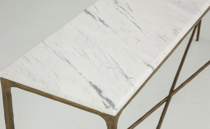 Flamant Konsolentisch MARABELLE, Metall und Marmor, L-Stil-Ambiente-0100400363