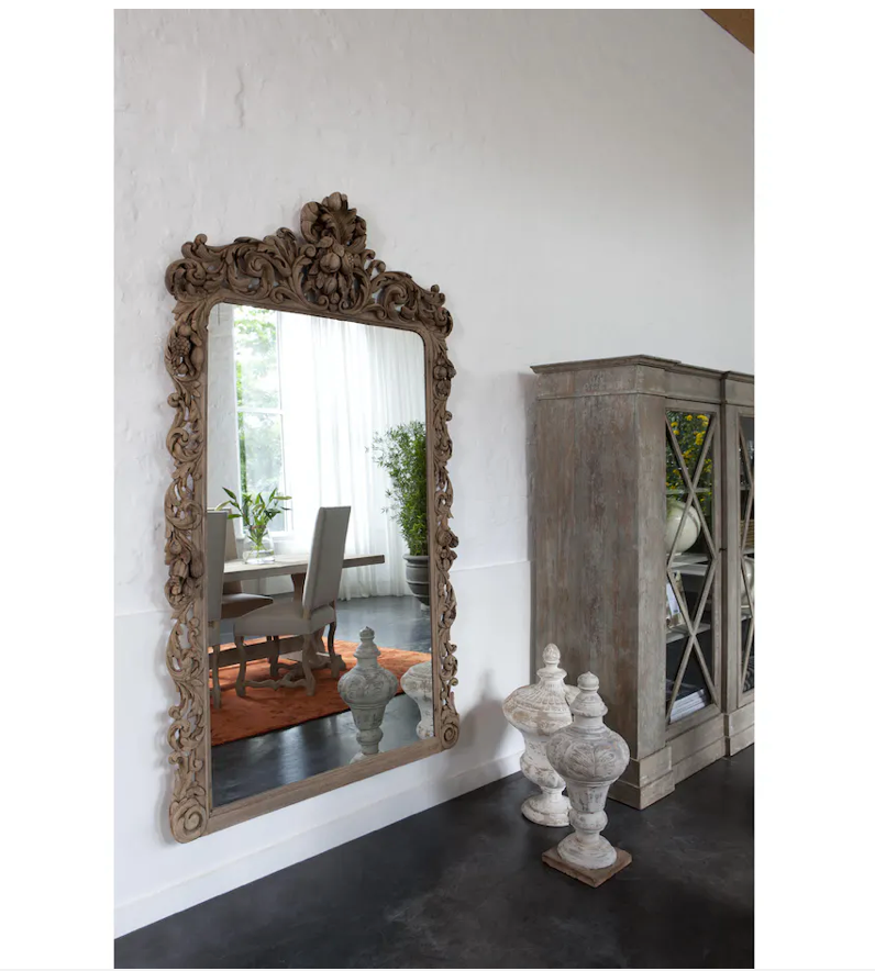 Flamant OSMOND, Spiegel, skulptiert, Holz-Stil-Ambiente-1300500068