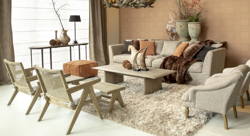 Flamant lænestol bruno, eg, rør, med pude