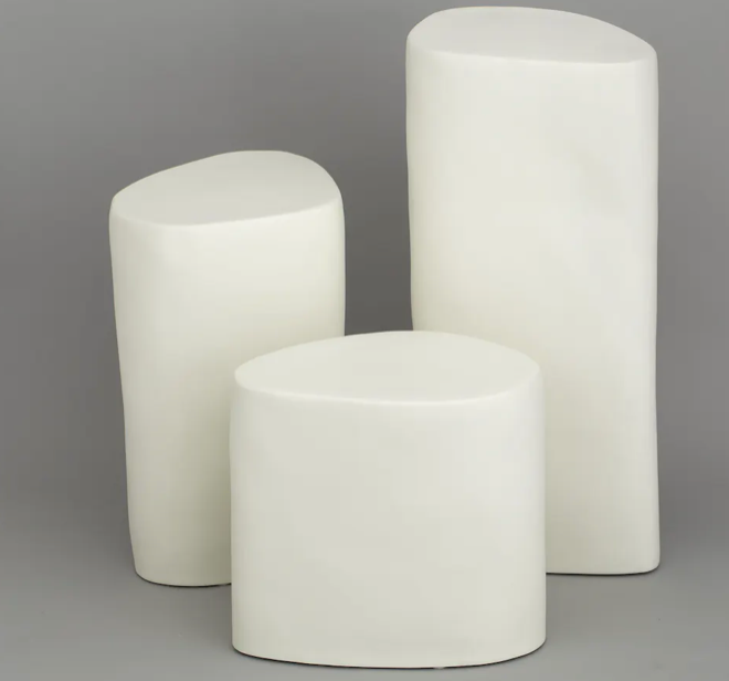 Flamant Sockel NATT, Keramik, weiss, h 39 cm-Stil-Ambiente-0100800026