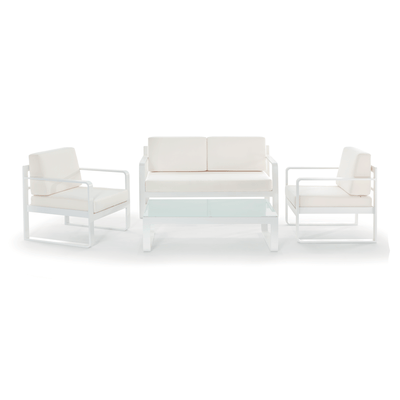 Grattoni Capri Garten Lounge Set - Aluminium - inkl. 2er Sofa - 2 Sessel und Tisch-Stil-Ambiente-grattonicapri