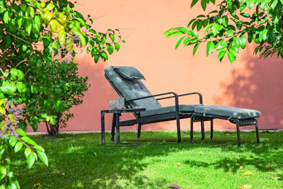Grattoni Capri Relax Lounge Gartensessel Set mit Fußablage - Aluminium - inkl. Polster-Stil-Ambiente-grattoni-capri-relax