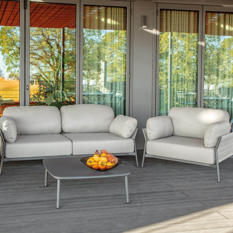 Grattoni Easy Garten Lounge Set - 4-teilig 2er Outdoor Sofa - zwei Lounge Sessel und Tisch-Stil-Ambiente-GrattoniEasyRot