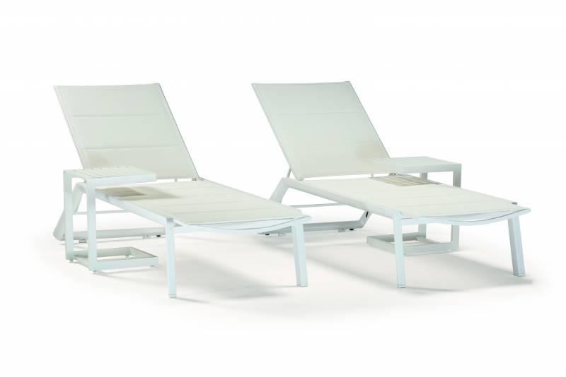 Grattoni GS 924 Lux Alu Sonnenliege - Fläche aus Textilene-Stil-Ambiente-grattoni-gs926-white