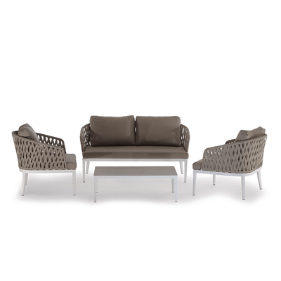 Grattoni Minorca Garten Lounge Set - Korbdesign - inkl. ein 2er Sofa - 2 Sessel und ein Tisch-Stil-Ambiente-grattoniminorca