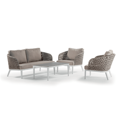 Grattoni Minorca Garten Lounge Set - Korbdesign - inkl. ein 2er Sofa - 2 Sessel und ein Tisch-Stil-Ambiente-grattoniminorca