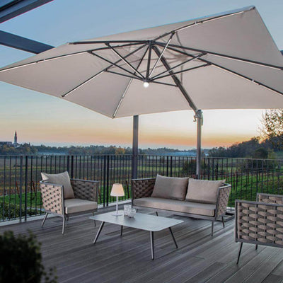 Grattoni Nizza Garten Lounge Set: Luxuriöse 4-teilige Outdoor-Oase-Stil-Ambiente-