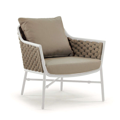 Grattoni Panama Garten Lounge Sessel - Seilgeflecht & Textilene - stapelbar weiß/ beige-Stil-Ambiente-grattoni-panama-beige