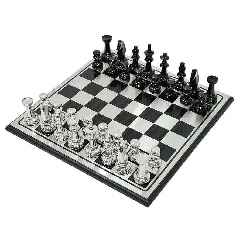 Hazenkamp Designer Schachbrett Schach Spiel Luxus 61x61cm-Stil-Ambiente-P0088S