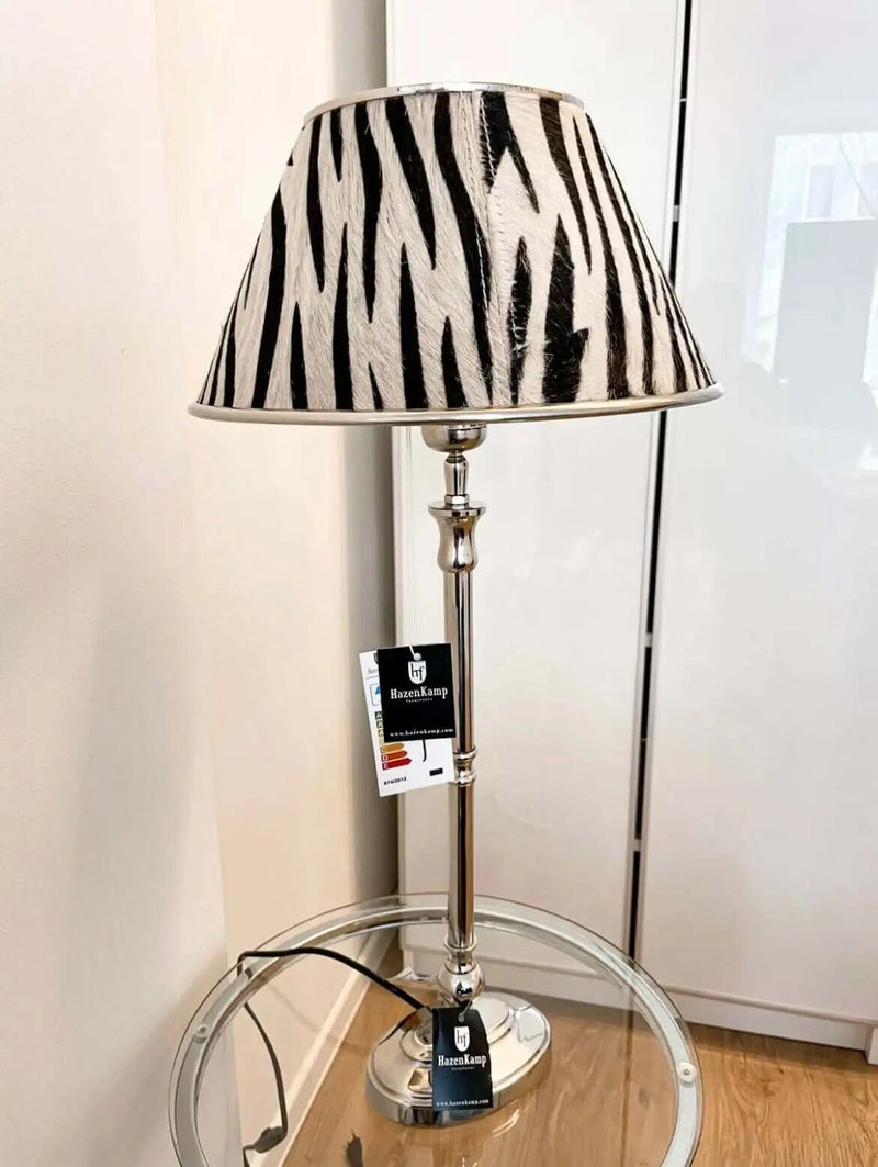 Hazenkamp Tischlampe Safari Zebra Design mit Lampenschirm-Stil-Ambiente-P0001S