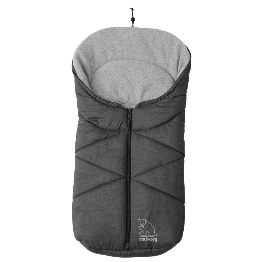 Heitmann Felle Fußsack für Babyschale und Kinderwagen grau