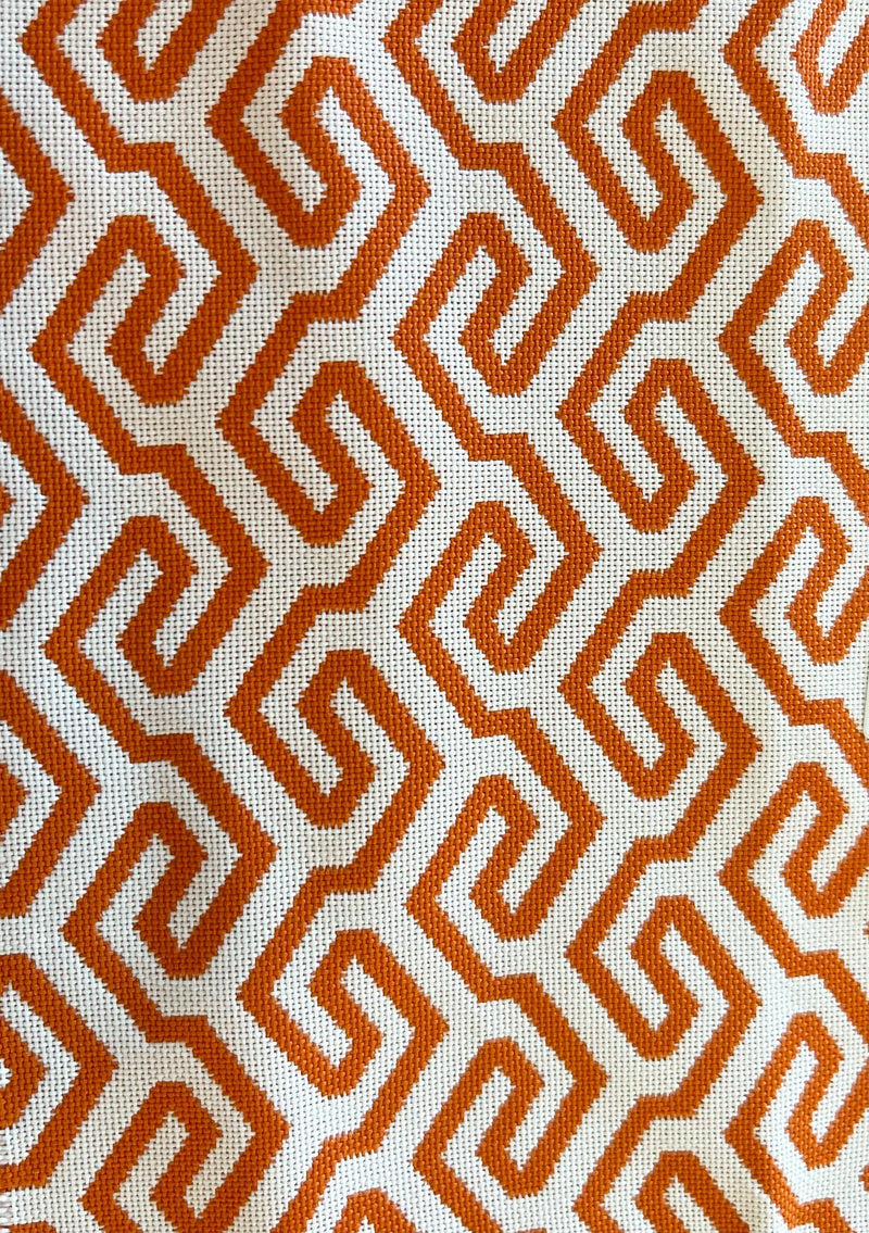 MXHOME Sonnenliege aus weißem und orangefarbenem Schaumstoff - Outdoor-www.Stil-Ambiente.de-Lit 2 places mousse blanc et orange a motif - Extérieur