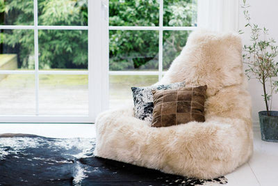 Lammfell Sitzsackstuhl | Langhaar | Neuseeland | 100x100x80 cm-Stil-Ambiente-NCL1066-11-106
