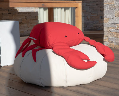 MXHOME Kissen Krabbe „Bast-Effekt“ oder Rot - Outdoor-www.Stil-Ambiente.de-Coussin crabe Raphia RS4