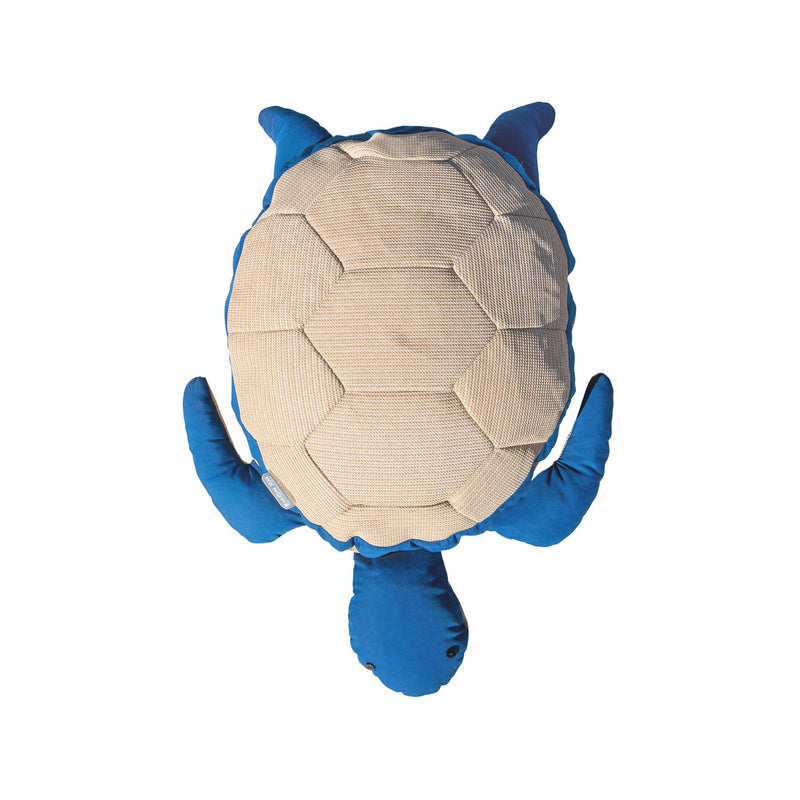 MXHOME Schildkrötenkissen „Bast-Effekt“ und blau - Outdoor-www.Stil-Ambiente.de-Coussin tortue Raphia et bleu CS7
