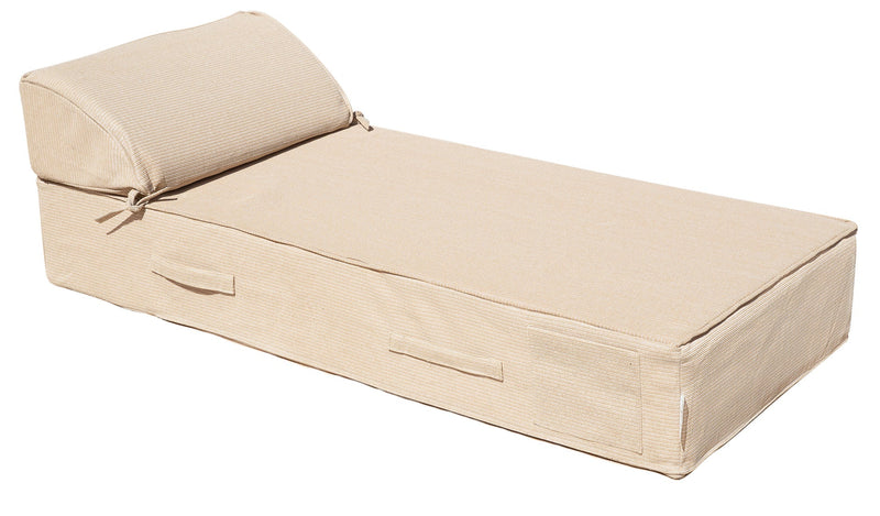 MXHOME Sonnenliege „Bast-Effekt“ - Outdoor-www.Stil-Ambiente.de-Lit 1 place avec têtière - Raphia B1