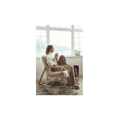 Natures Collection Schaukelstuhl aus Esche mit Lammfell | Tibet-Stil-Ambiente-NCL5208-513-26