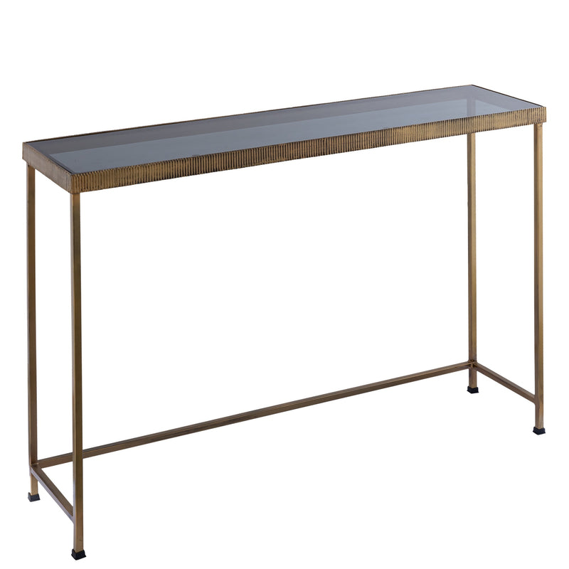 PTMD Thari Gold alu side table with glass top SV2-718073-Stil-Ambiente-718073