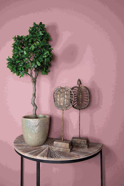 PTMD Vic Natural sidetable halfround inlay wood iron fr-8720014291011-Stil-Ambiente-698547