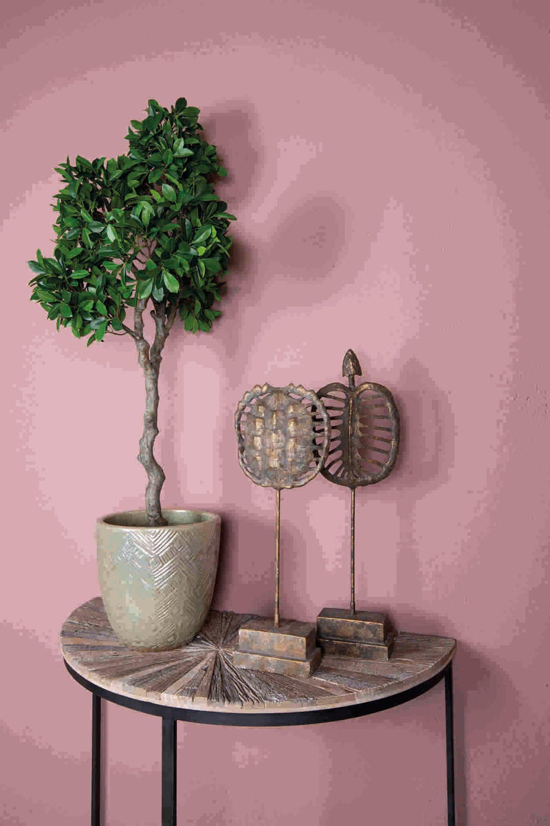 PTMD Vic Natural sidetable halfround inlay wood iron fr-8720014291011-Stil-Ambiente-698547