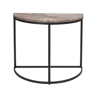 PTMD Vic Natural sidetable halfround inlay wood iron fr-8720014291011-Stil-Ambiente-698547
