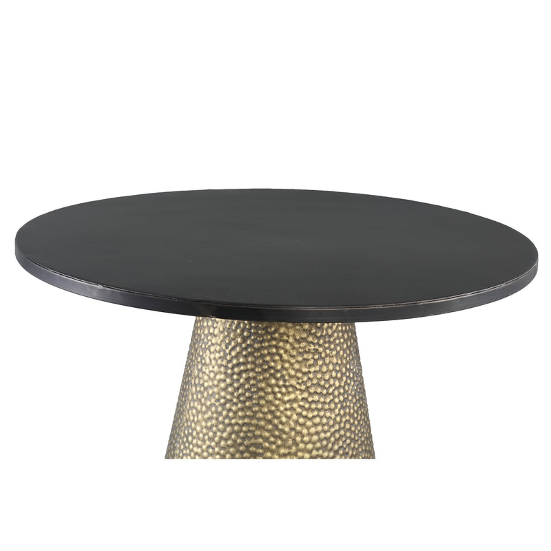 PTMD Yvette Gold metal sidetable with cone bottom low-8720014531766-Stil-Ambiente-706608
