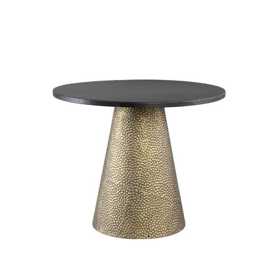 PTMD Yvette Gold metal sidetable with cone bottom low-8720014531766-Stil-Ambiente-706608