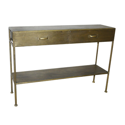 PTMD simple metal gold sidetable open 2 drawers-9504348471665-Stil-Ambiente-698415