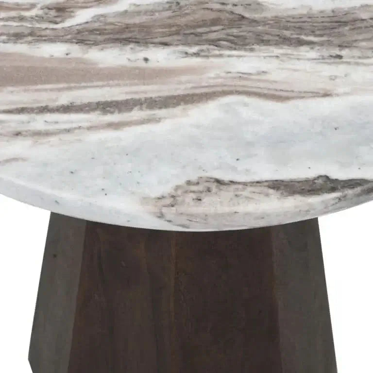 Richmond Interiors Beistelltisch Oberoy – Ø45 cm (Brown)-Stil-Ambiente.de