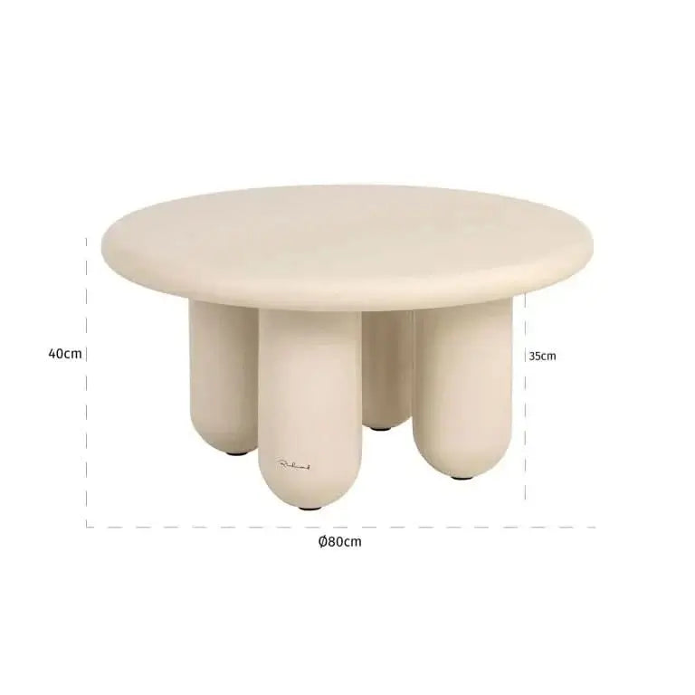 Richmond Interiors Couchtisch Calma – Ø80 cm (Beige)-Stil-Ambiente.de