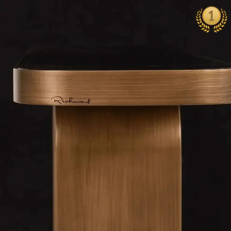 Richmond Interiors Konsolentisch Locarno – Brushed Gold-Stil-Ambiente.de