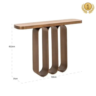 Richmond Interiors Konsolentisch Locarno – Brushed Gold-Stil-Ambiente.de