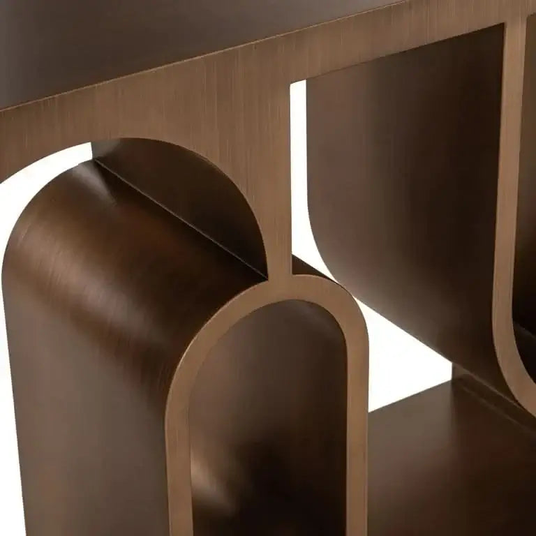 Richmond Interiors Konsolentisch Lugano – Brushed Gold-Stil-Ambiente.de