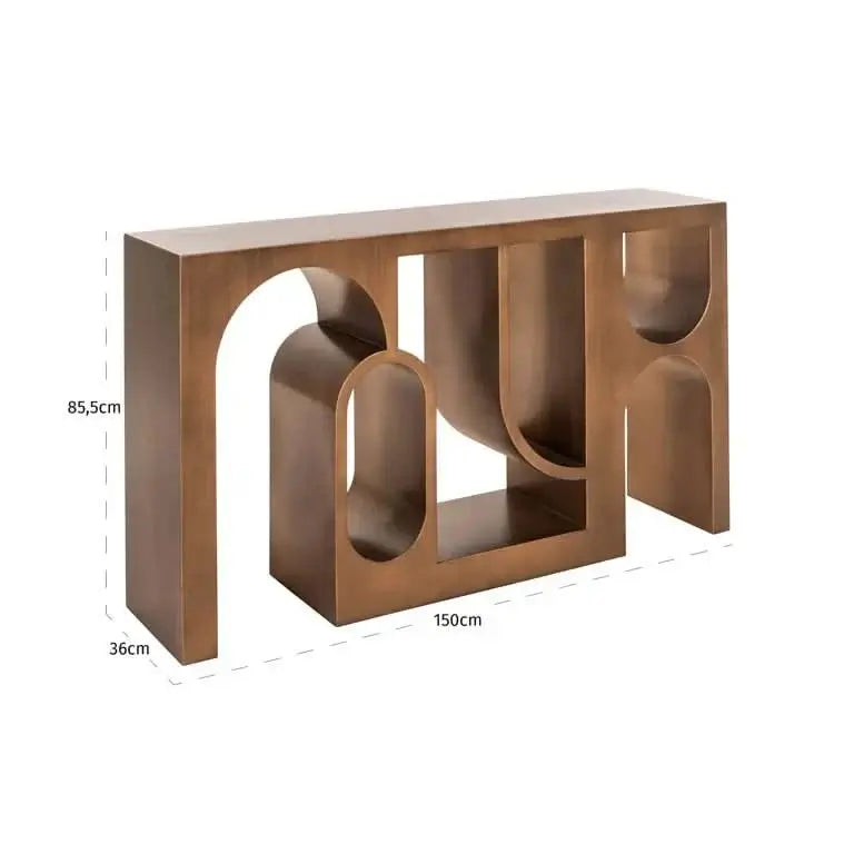 Richmond Interiors Konsolentisch Lugano – Brushed Gold-Stil-Ambiente.de