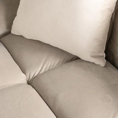 Richmond Interiors Sofa Couch Cube 3 Sitzer Lounge Links (Quartz Khaki 903)-8720621688693-Stil-Ambiente-S5136 Khaki Velvet