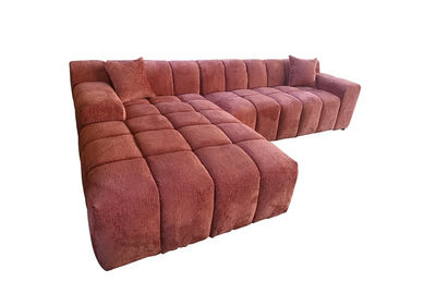 Richmond Interiors Sofa Cube 3-Sitzer + Lounge links-8721009400715-Stil-Ambiente-S5136 BLUSH FUSION