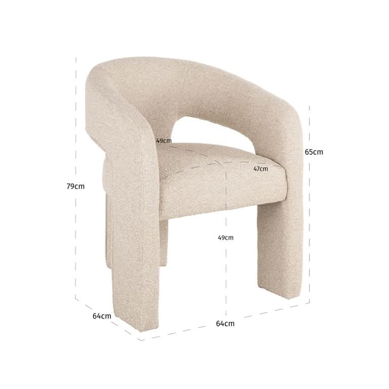 Richmond Interiors Stuhl Belle – Biscotti (Brandschutz)-Stil-Ambiente.de