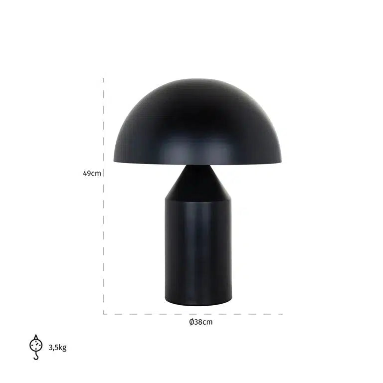 Richmond Interiors Tischlampe Alicia schwarz (Black)-8720621615316-Stil-Ambiente-LB-0096