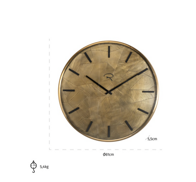 Richmond Interiors Uhr Alford (Gebürstetes Gold)-8720621683797-Stil-Ambiente-KK-0087