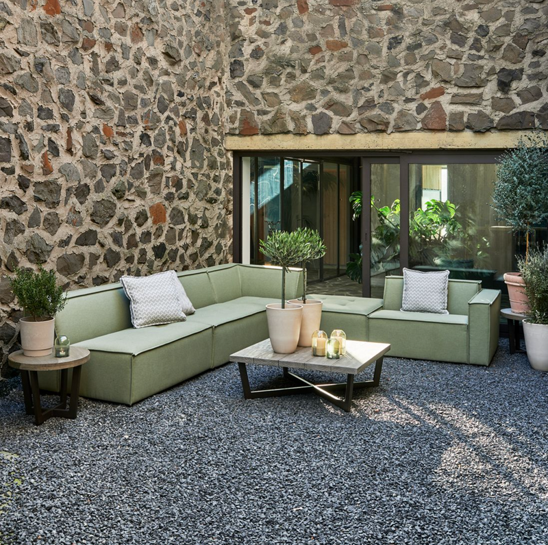 Riviera Maison Bellagio Outdoor Footstool, sunbrella heritage, leaf-8720142126629-Stil-Ambiente-7325003