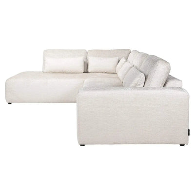 Richmond Interiors Sofa Couch Lund 3 Sitzer + Ottomane links cream fusion