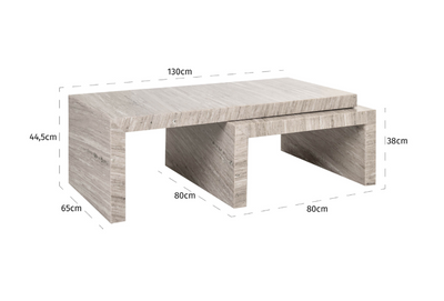 Richmond Interiors Table de Salon Novaz 2 Set (белый)