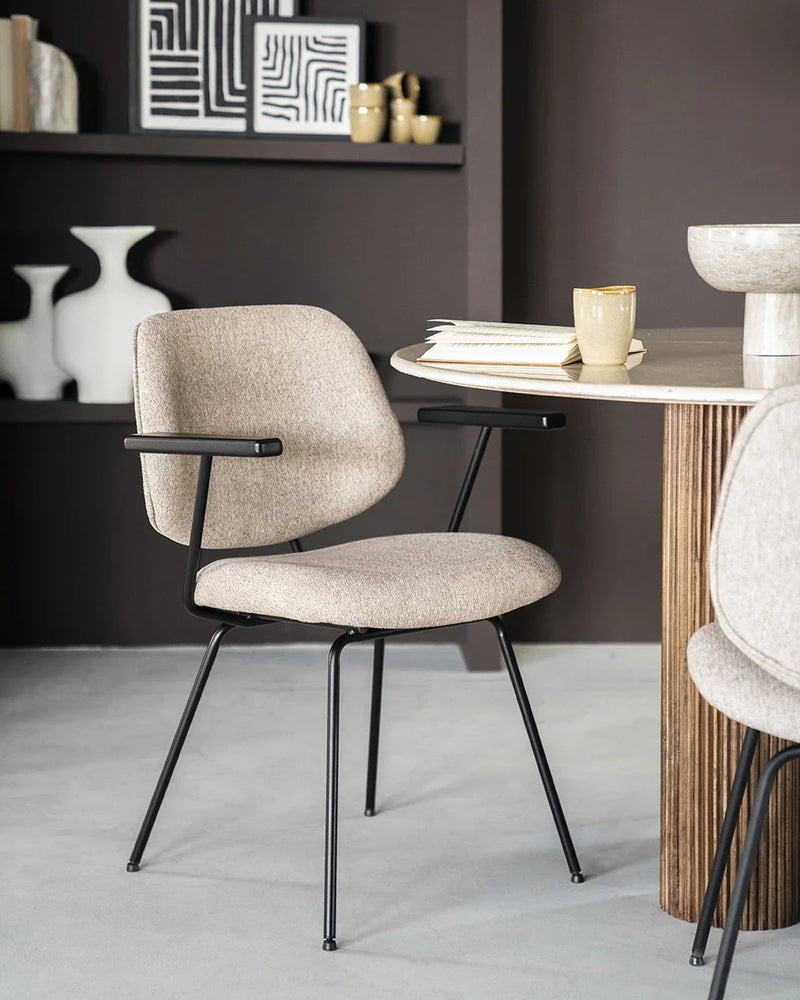 Eleonora Stuhl Lynn mit Armlehne Beige-www.Stil-Ambiente.de-95572